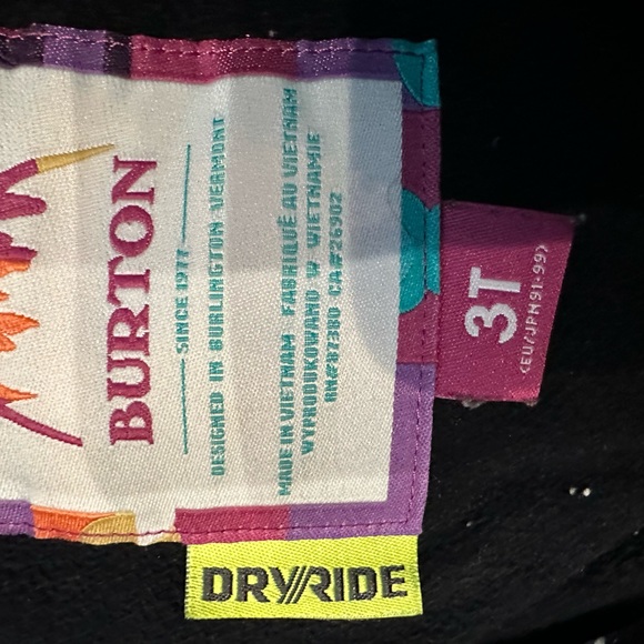 Burton dryride snowboard jacket 3t - Picture 2 of 3